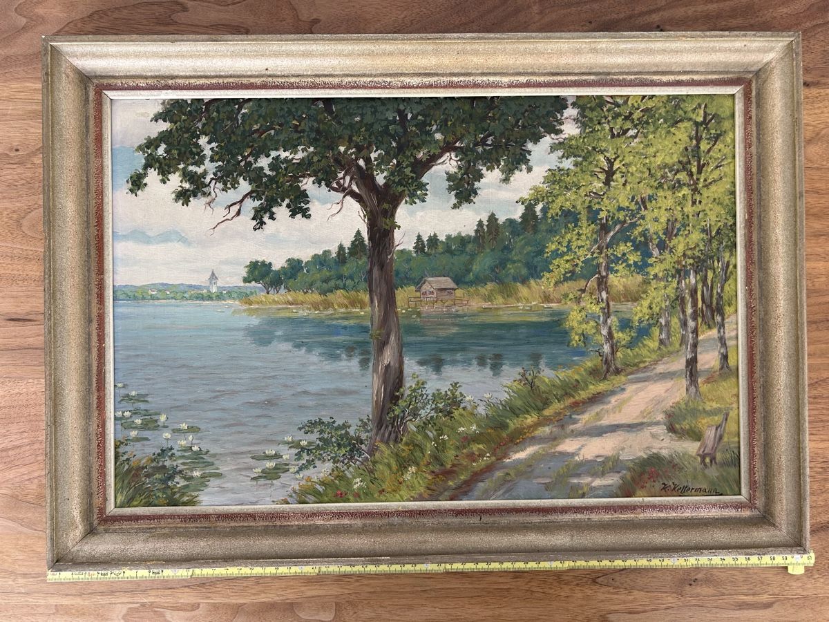 Tableaux:  Ölgemälde K. Kellermann Lengwiler Weiher – D'occasion à Kreuzlingen par Pix66 6