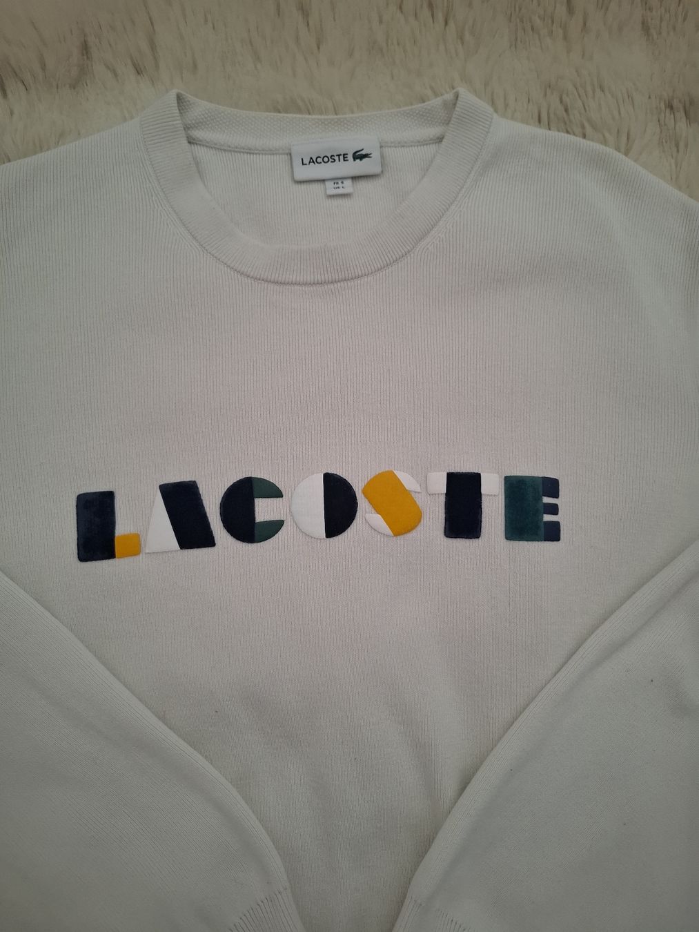 Lacoste Pullover & Sweatshirts: Lacoste Sweat Logo Blanc Multicolore Taille L – Gebraucht aus Le Locle von sAm_2112 3