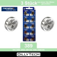 Renata 389 SR1130W Knopfzellenbatterie - 3 Stk.