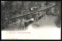 Rigi-Bahn, Schnurtobelbrücke, Bergbahn