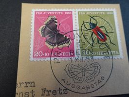 1953 AUSBOGEN ZUSAMMENHÄNGENEND PAAR: AUSGABETAG AUF PAPIER