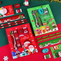 Weihnachts Schulset für Kinder Bleistift & Radierer Set