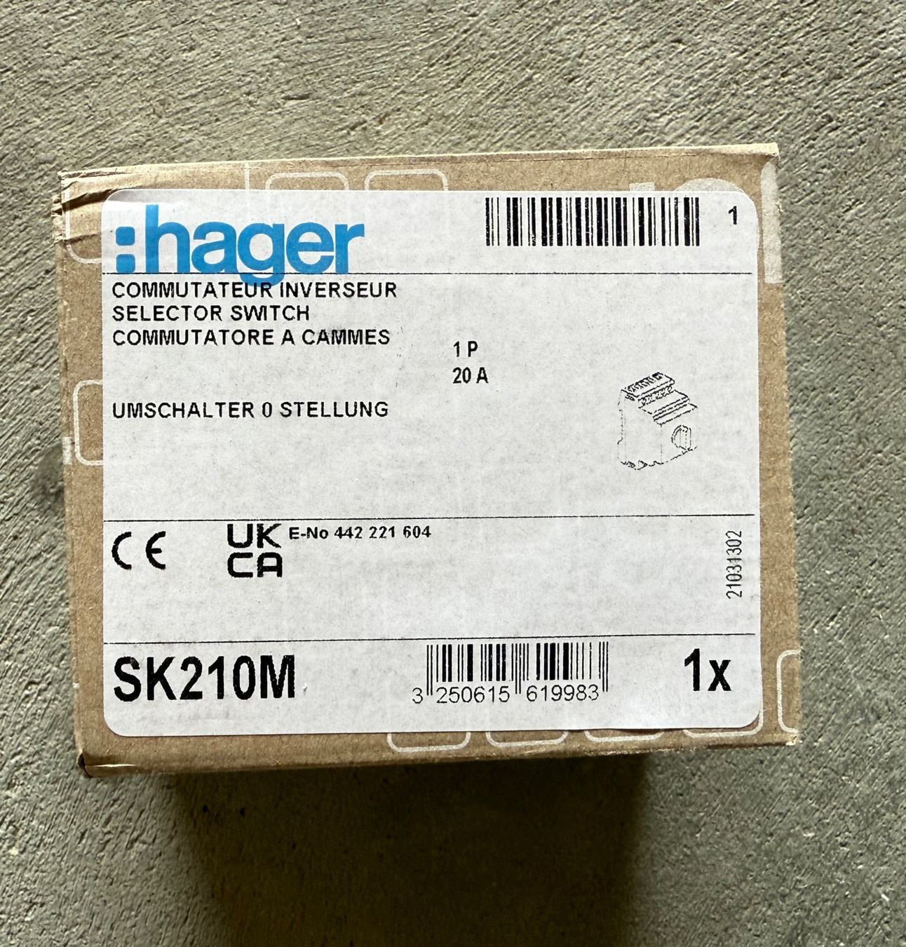 Hager Interruttori: Hager Interrupteur rotatif – Nuovo e nell'imballaggio originale da Erde venduto da Ricardoannonce 1