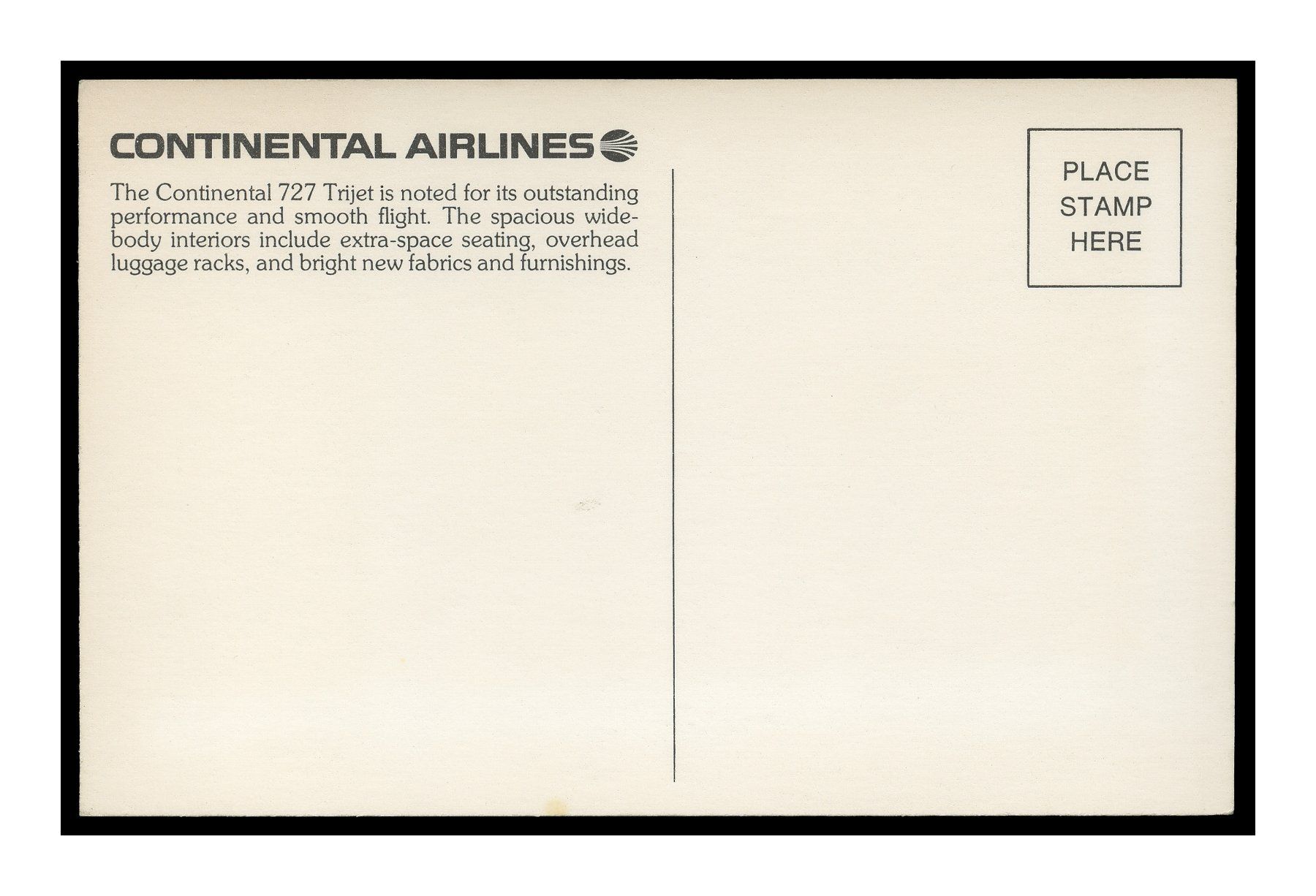 Cartoline postali: BOEING 727 - 1960 "The Continental" – Usato da Onex venduto da Lagorel01 1