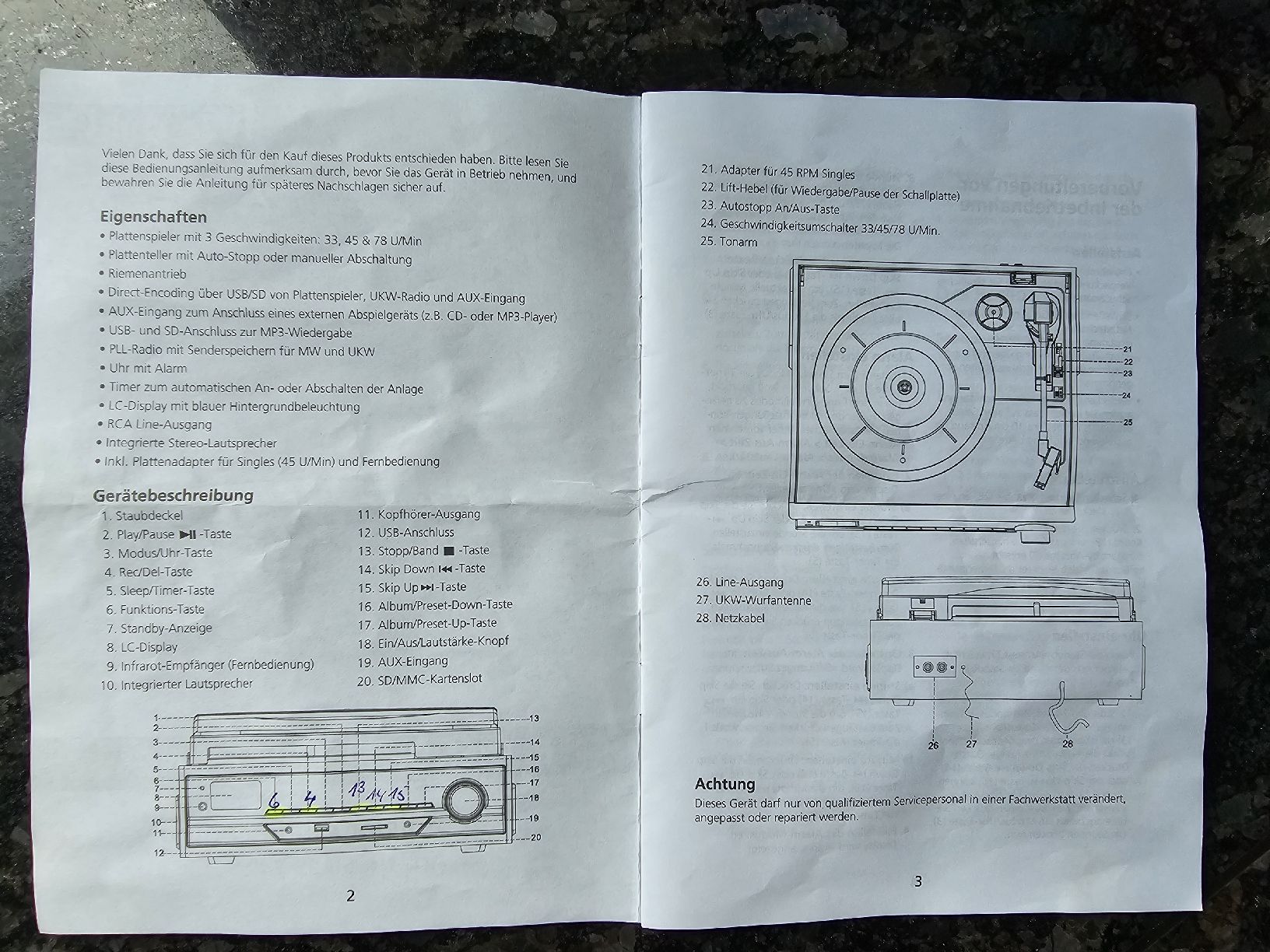 Giradischi: Plattenspieler mit ENCODING – Nuovo (secondo la descrizione) da Zufikon venduto da manifesto 4
