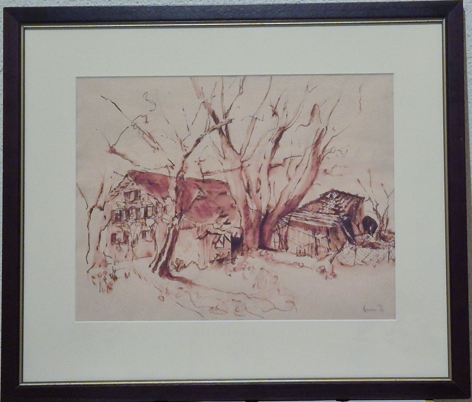 Gemälde: Aquarell-Bild mit Rahmen, 63.5 x 55 cm – Neu (gemäss Beschreibung) aus Zürich von Libsy12