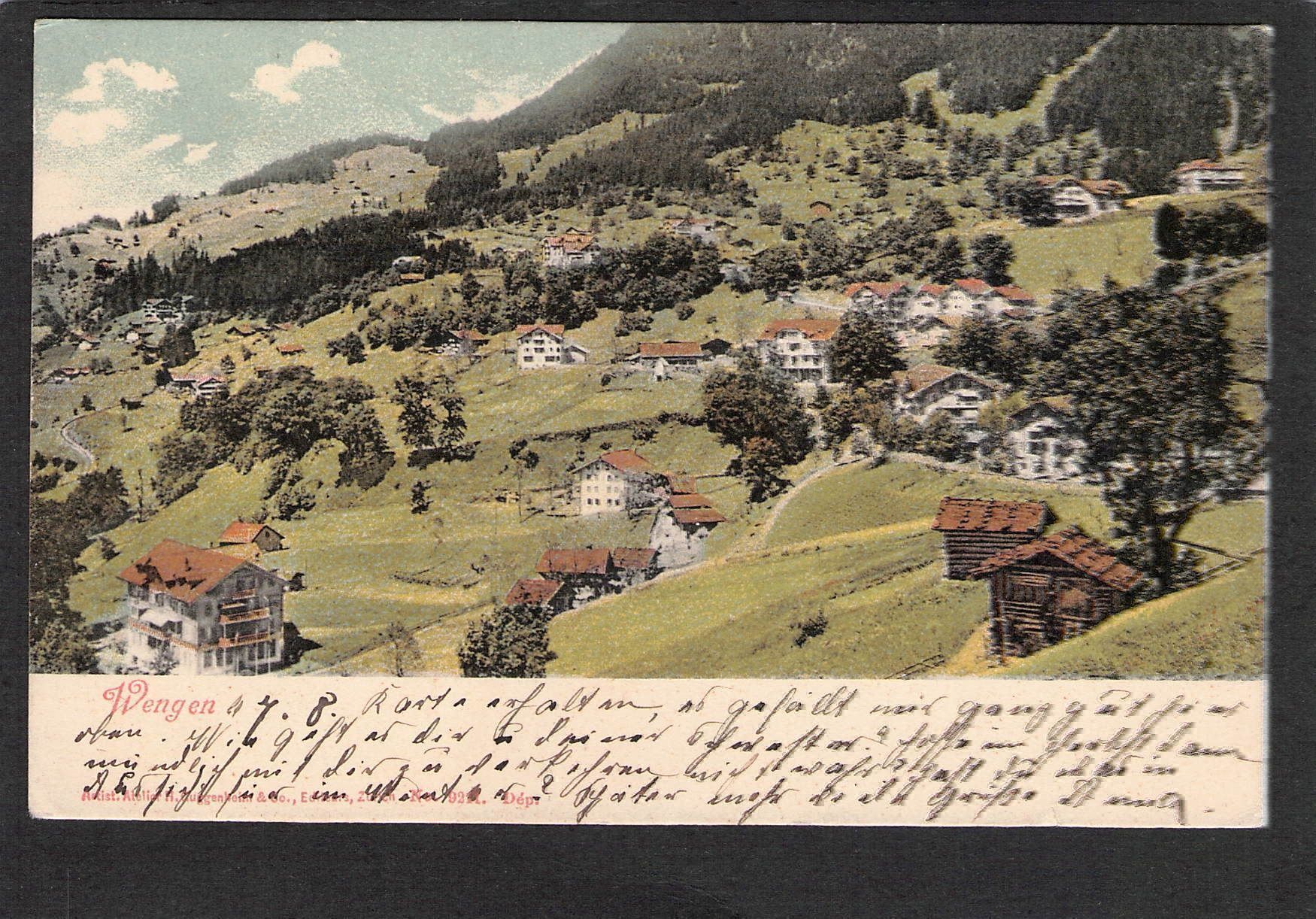 Cartoline postali: AK/ BE Wengen , 1904 – Usato da Reichenburg venduto da Pipo-67
