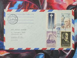 CL33 Enveloppe + Timbre USA 1962