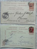 ANTIKE POSTKARTEN BELGIEN 1896 UND 1915