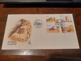 Enveloppe philatélique Namibie 1986, roches et timbres!