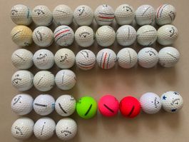 38 Golfbälle CHROME SOFT + SUPERSOFT von Callaway
