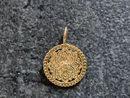 Lotus - Mandala Anhänger Silber 925 vergoldet