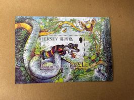 Jersey Schlangen Briefmarke 1989 Rarität 🐍✉️
