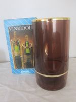 Vinicool Flaschenkühler, Vintage Braun mit Goldrand Top!