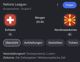 2 Tickets Schweiz  Nordmazedonie06.10.2026 | B2 Fan-Zone