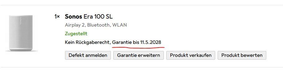 Sonos Lautsprecher: Sonos Era 100 SL Speaker weiss – Neu (gemäss Beschreibung) aus Wenslingen von wazza1878 3