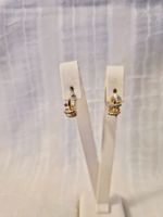 Elegante goldene Ohrringe mit Zirkonia Steinen -