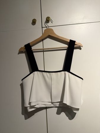 top Zara - noir/blanc - super qualité - M