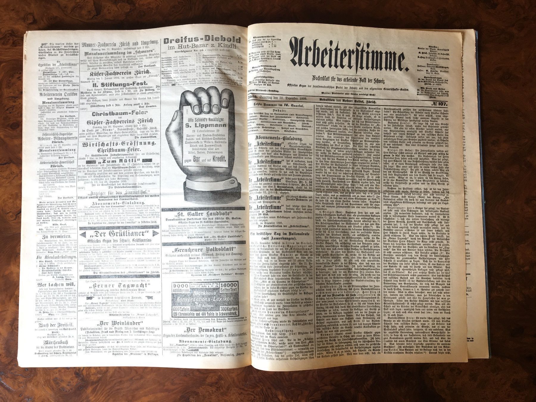 Riviste & Magazine: Arbeiterstimme - Zürich, 1893 – Usato da Zürich venduto da ZuercherBrockenhaus 6