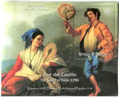 Block "Malerei. José del Castillo". Antigua und Barbuda