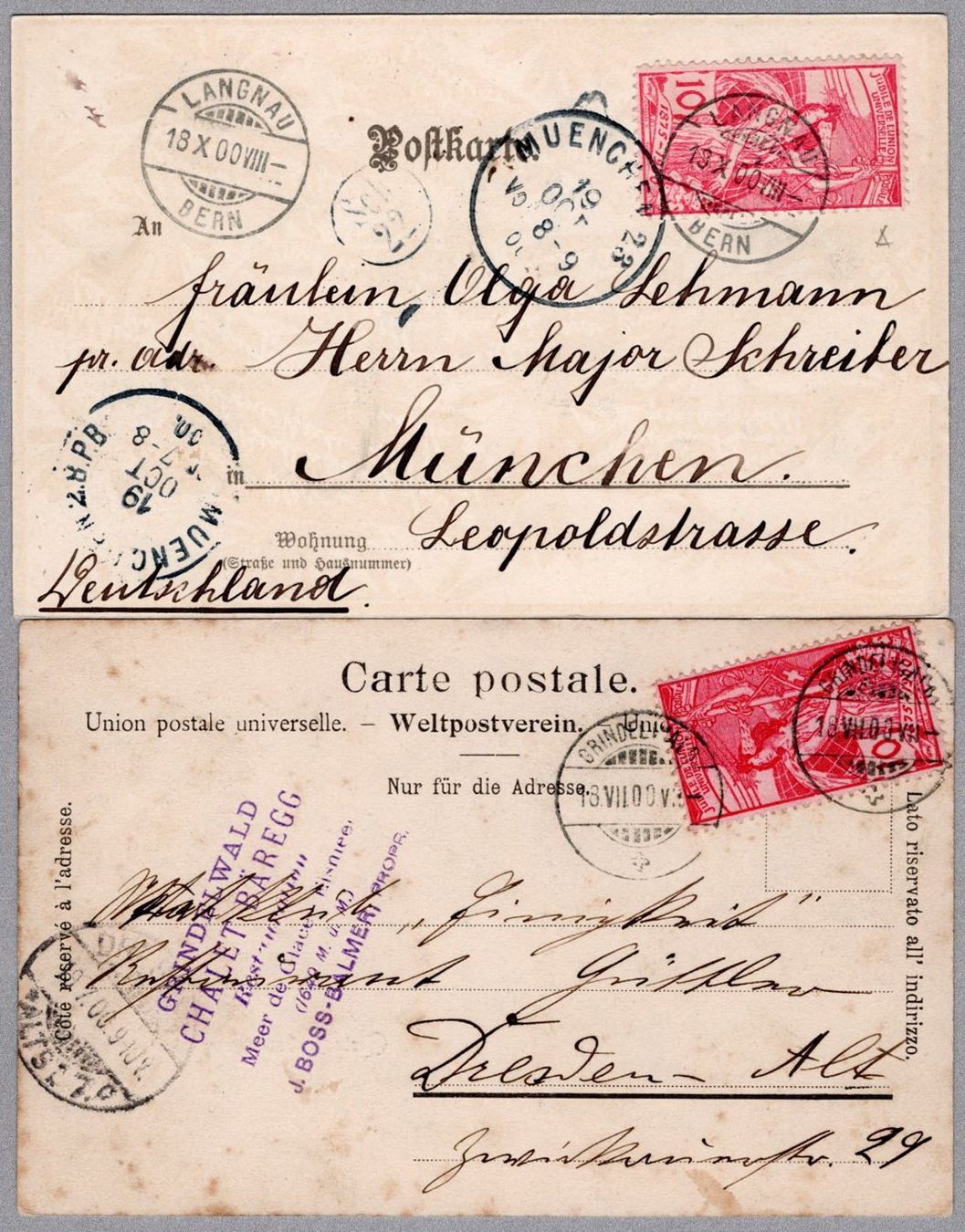 Cartoline postali: UPU 1900 – Usato da Vilters venduto da Jere3943