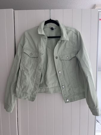 Hellgrüne Jeansjacke