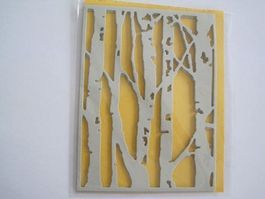 Stanz-Papier Motive Baumstämme 5 Stk. grau