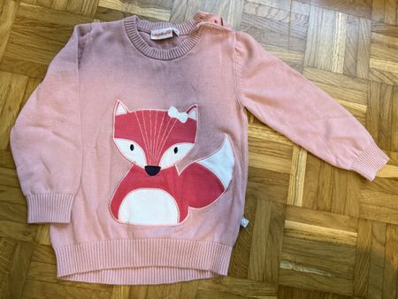 Mädchen Pullover Gr. 98 mit Fuchs Applikation