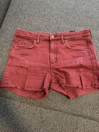 H&M Denim Shorts, Grösse 38, Weinrot, Sommer-Look!