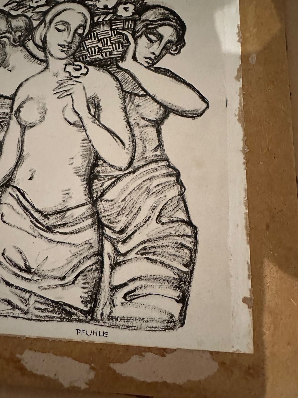 Dipinti: Antike Zeichnung von Pfuhle – Usato da Münchwilen TG venduto da Mercurius63 1