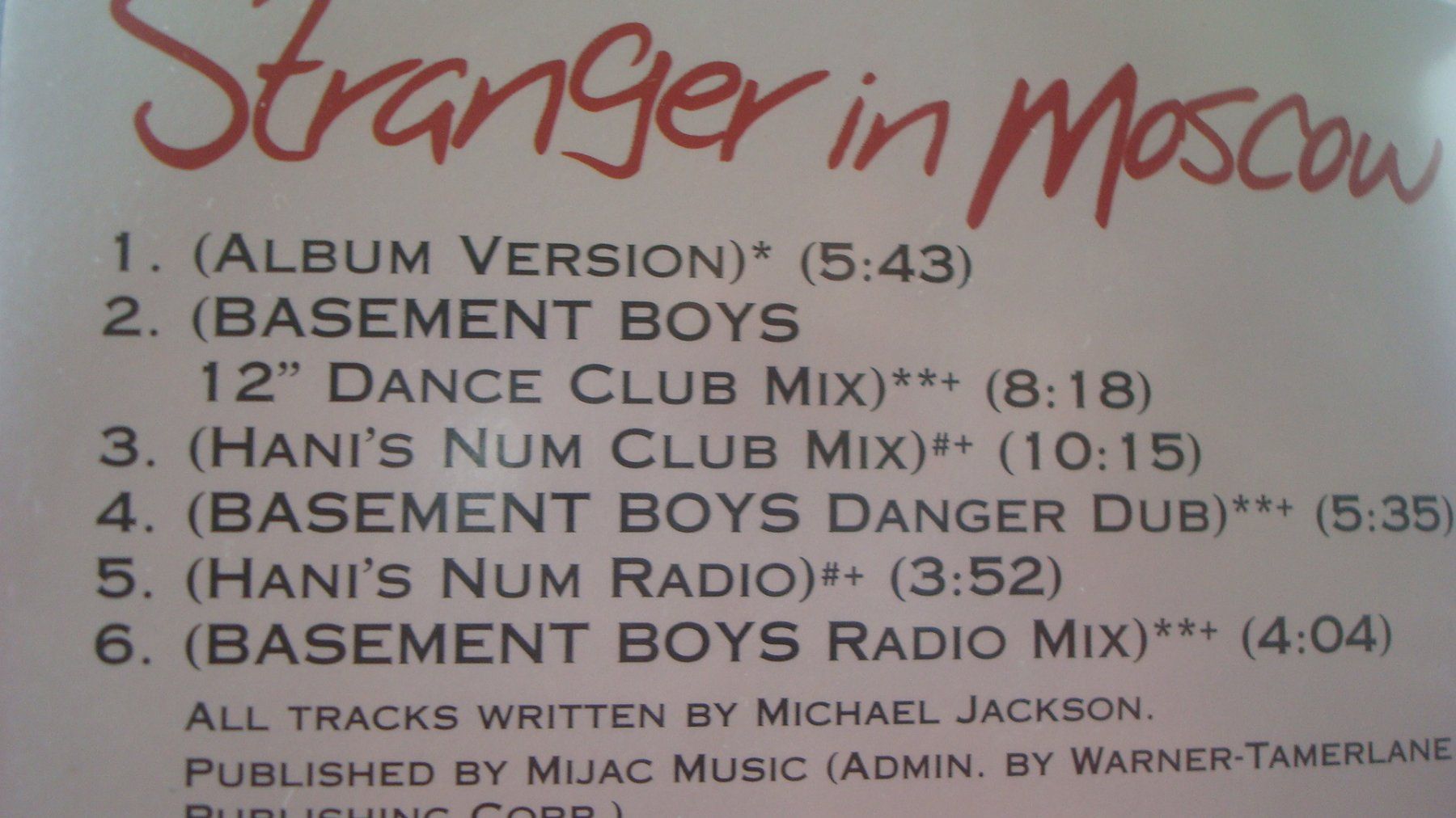 CDs: Michael Jackson Stranger in Moscow 1996 – Gebraucht aus Münchenstein von Pesci6 2