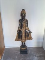 Buddha Statue, Holz, Asiatische Kunst, Dekorationsobjekt