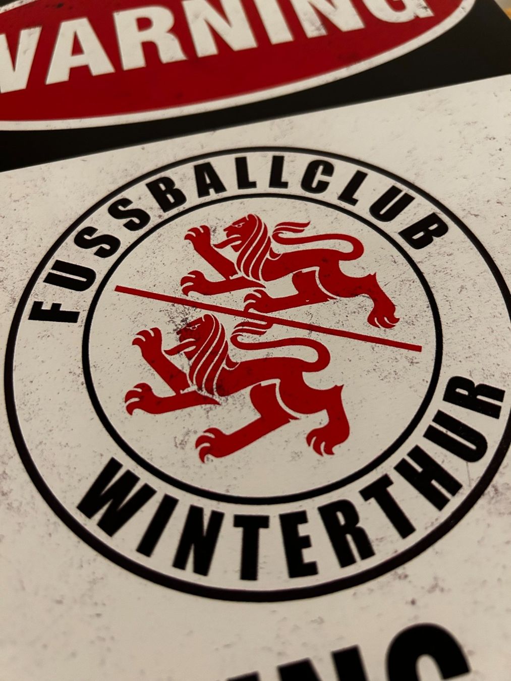 Insegne: FC Winterthur Parking Blechschild Schützenwiese Englisch – Nuovo e nell'imballaggio originale da Dättlikon venduto da easythings 1