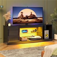 TV-Schrank 145x35x52cm für Fernseher bis 65 Zoll LED Schwarz
