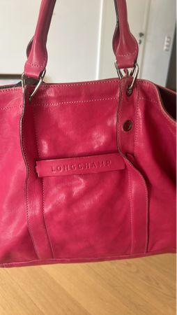Longchamp 3D Handtasche pink Leder gebraucht