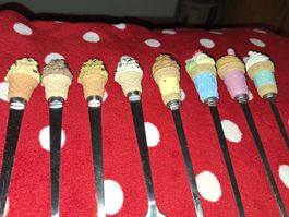 🍨🍦🍧8er Set Löffel 🍨-Glace-🍦 Eistüten 🍨Design🍧