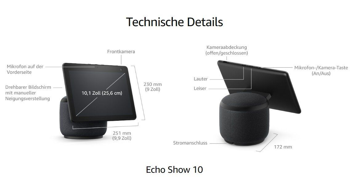 Amazon Casse acustiche: Echo Show 10 (3. Gen) | 10.1 Smart Display Zigbee – Nuovo (secondo la descrizione) da Weinfelden venduto da SEYBOY 7