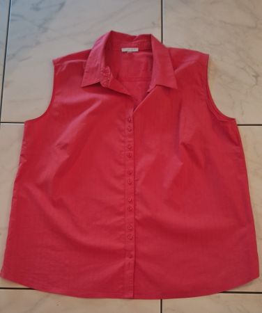 Hemdbluse Gr.48 ärmelos mintgrün