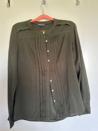 Elegante Tommy Hilfiger Bluse, Khaki-grün, Grösse M