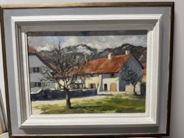 Oil Painting Macpherson Landscape Framed Nyon Givrins