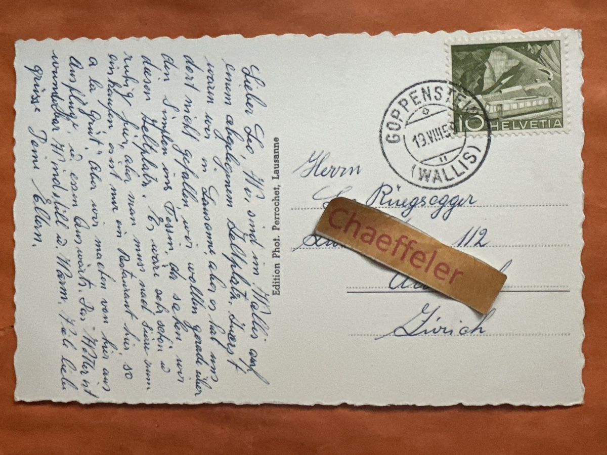 Cartoline postali: 1959 Sierre, Lac de Géronde, Wallis! – Usato da Zürich venduto da Chaeffeler 1