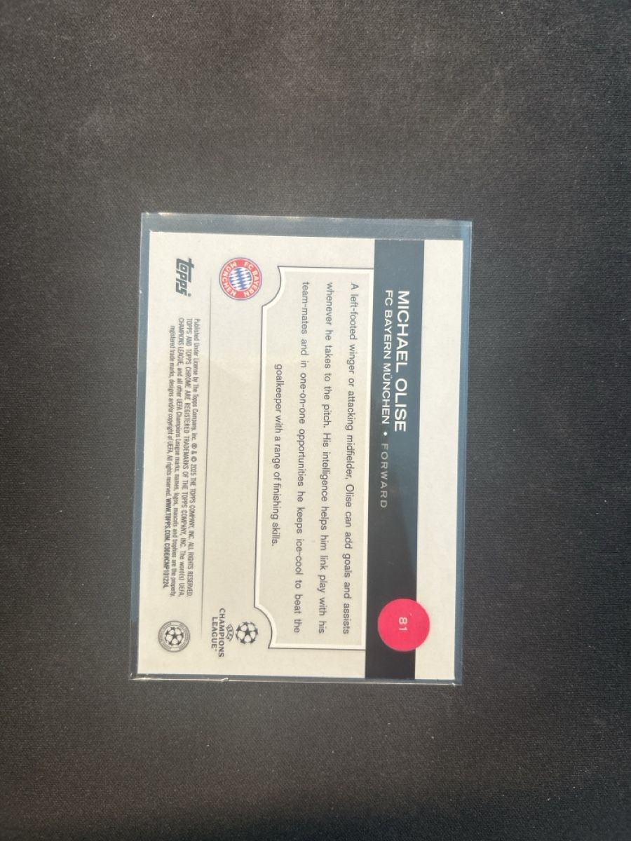 Topps Carte collezionabili: Topps Chrome UCC Michael Olise /299  – Usato da Greppen venduto da hcv_cc2r 1