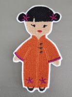 Aufnäher Japan Girl Kimono Patches Handarbeit waschbar