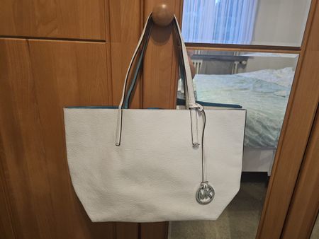 Michael Kors Tasche Weiss/Blau Leder Sommer Bag 