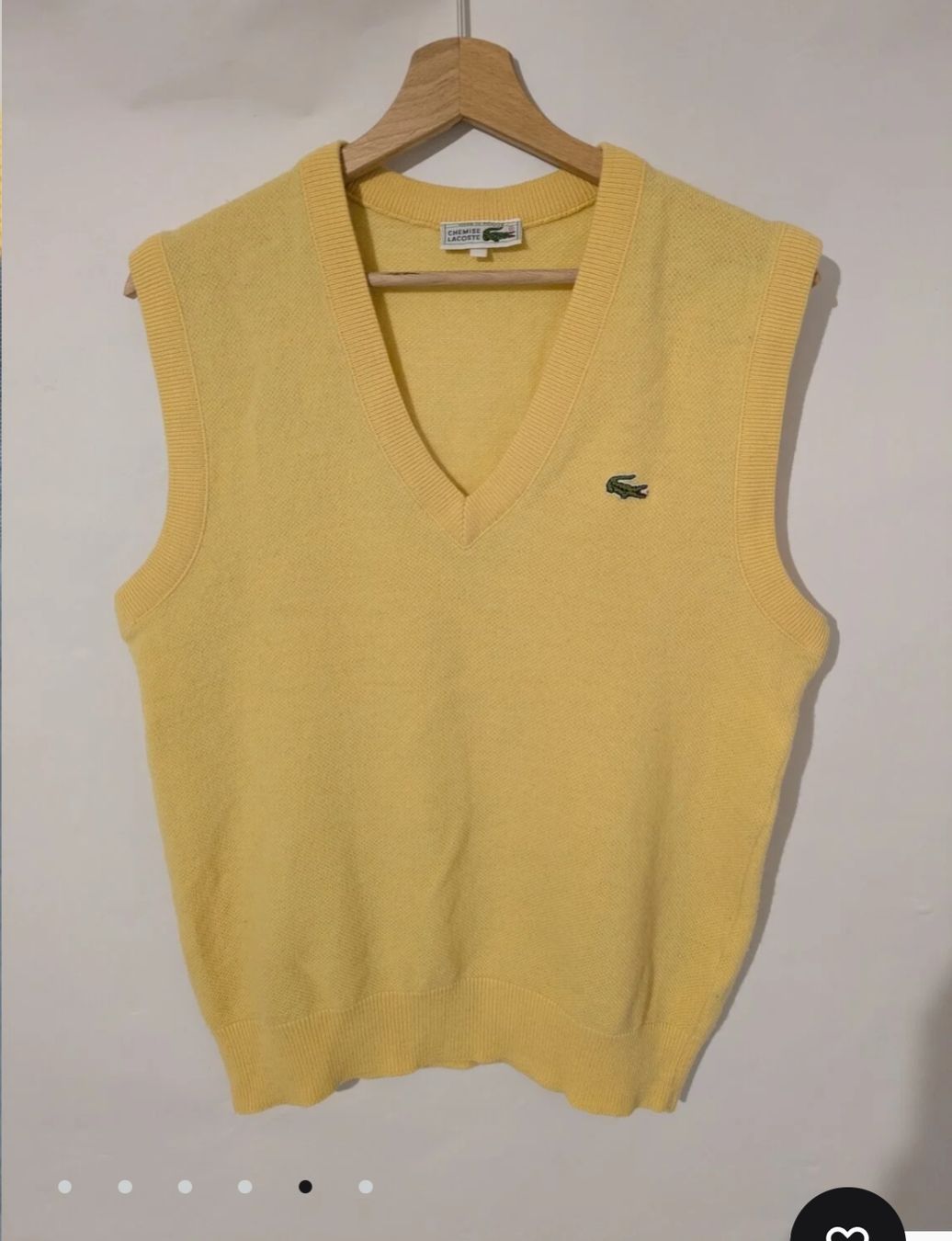Lacoste Gilet & Giacche: Strickweste Lacoste gelb V-Ausschnitt S – Usato da Rorschach venduto da joh_v2y2 2