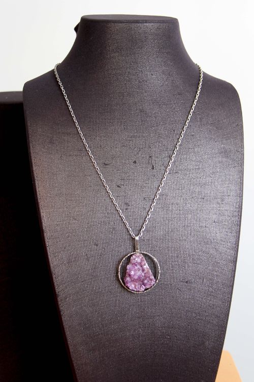Haarkamm Mit Violettem Kristall (Amethyst) – Hochzeits-Haarschmuck Für Braut Und Brautjungfer