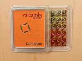 50g Valcambi CombiBar, Gold 999.9 Feingold - Neu