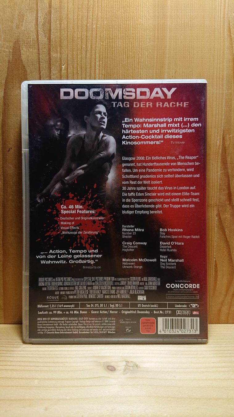 Tutti i DVDs: DOOMSDAY Tag der Rache DVD – Usato da Wilderswil venduto da Exebub 1