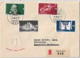 Satz-Brief Werbe 1948 (Eingeschrieben )