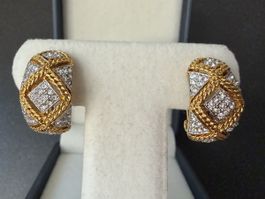 Vintage Ohrringe Clips Luxus Modeschmuck 